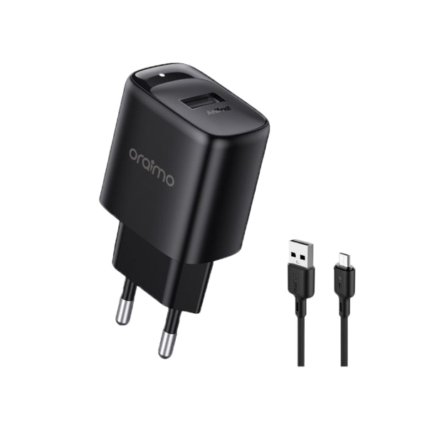 FireFly 3 oraimo FireFly 3 Anifast™ 10W 2A Chargeur  Indicateur LED compact ignifuge avec câble micro-USB